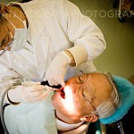 Dentist at work.